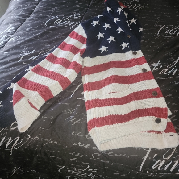 Mens knitted  flag polo sweater size XL - Picture 2 of 5